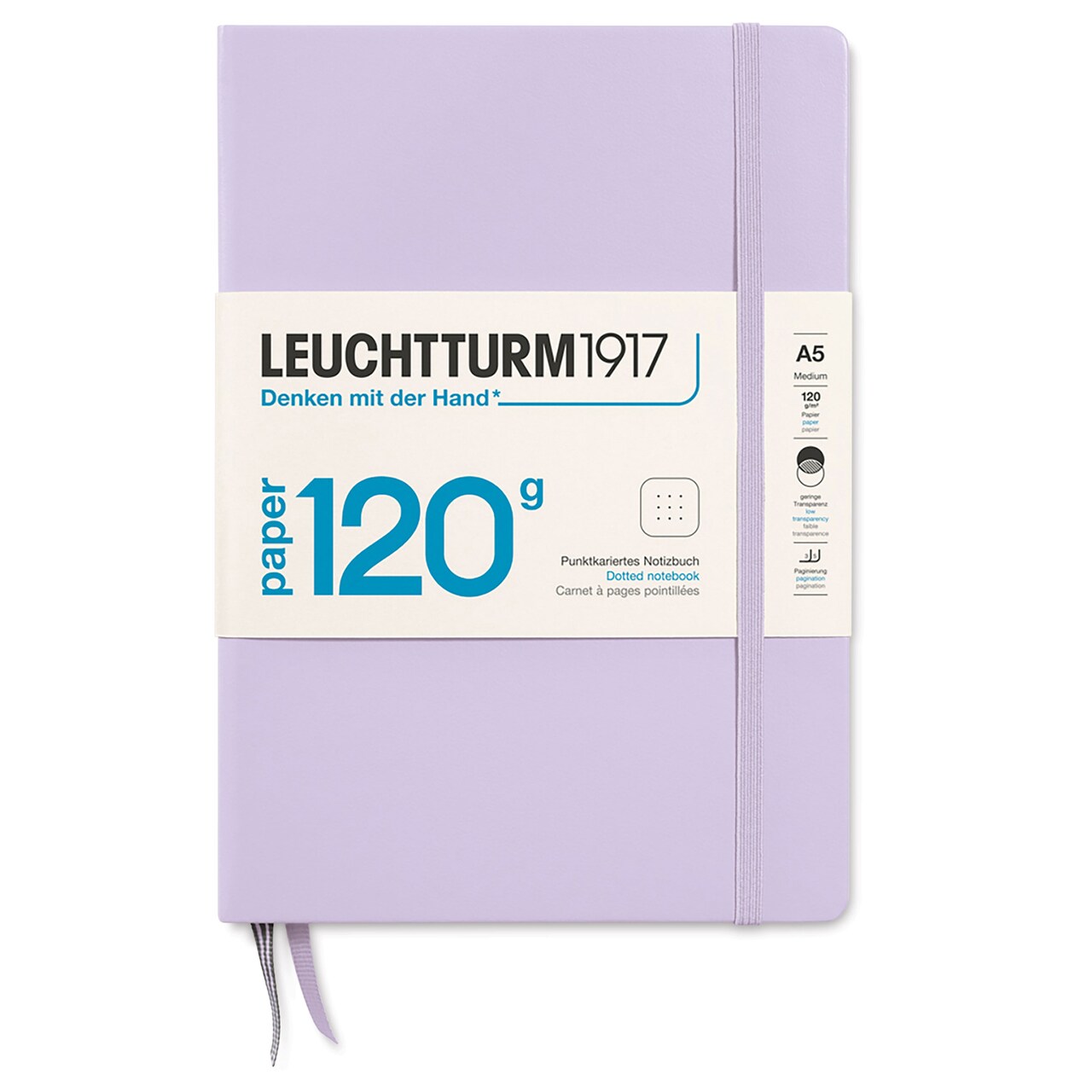 Leuchtturm1917 Edition 120G Notebook - Lilac, 5-3/4" x 8-1/4", Dotted